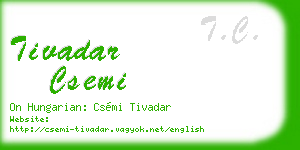 tivadar csemi business card